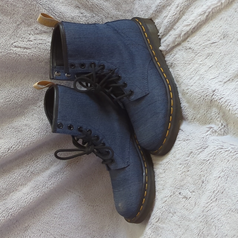 Women's Blue Vegan Castel Dr. Martens